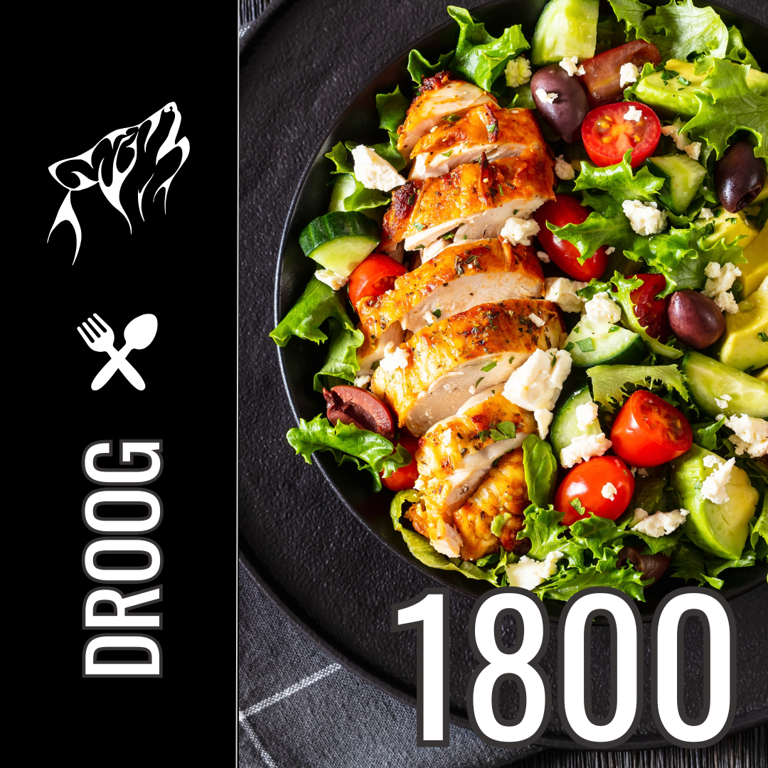 Droogtrainen Voedingsschema t/m 2400 Calorieën Per Dag