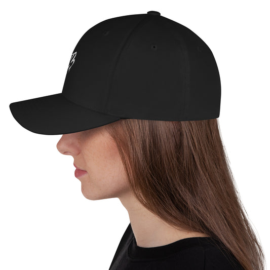 Elite Wolf Flexfit Sport Cap Zwart Dames Petten