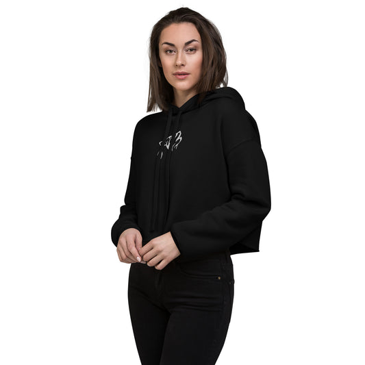 Elite Wolf Cropped Hoodie Dames Zwart